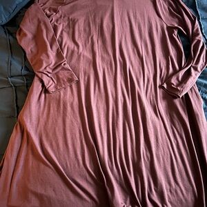 Zenana Outfitters Maroon Long Sleeve Dress